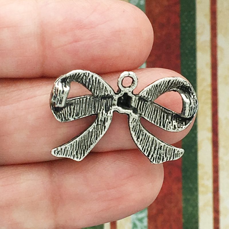10 Bow Charm Silver by TIJC SP0202 - Image 2