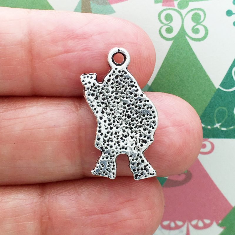 12 Santa Claus Charm Silver by TIJC SP0197 - Image 3