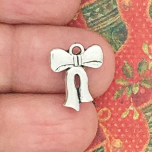 Silver Bow Charm