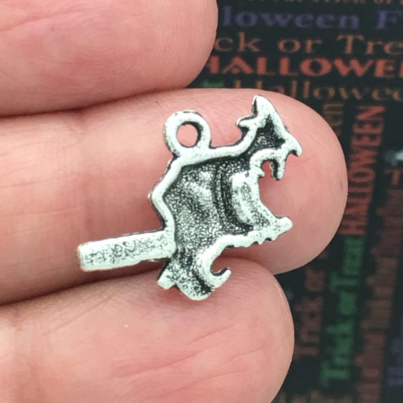 BULK 80 Silver Witch Charm by TIJC SP0222B - Image 2
