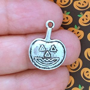 Silver Pumpkin Charm
