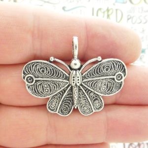 silver butterfly charm