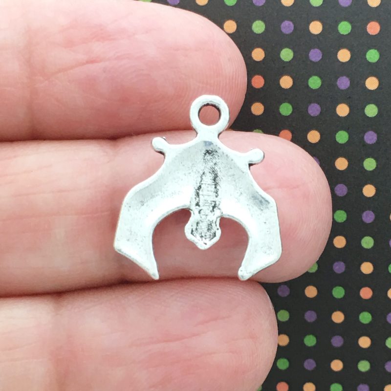 10 Silver Bat Charm by TIJC SP1172 - Image 2