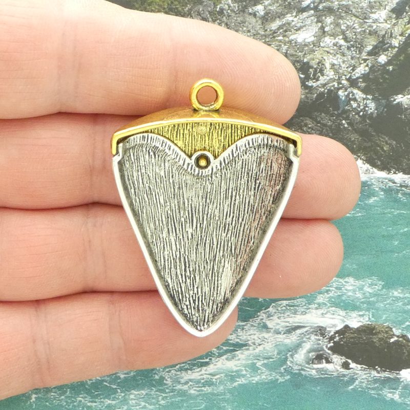 1 Shark Tooth Charm Pendant 50x34mm by TIJC SP0659 - Image 5