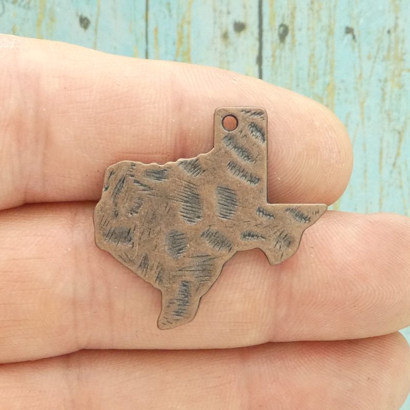 5 Hammered Texas Charm Pendant Copper by TIJC SP1745 - Image 3
