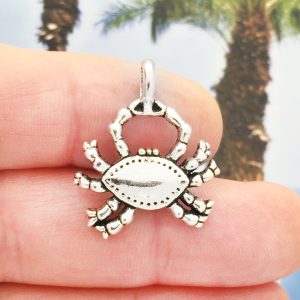 Silver Crab Charm