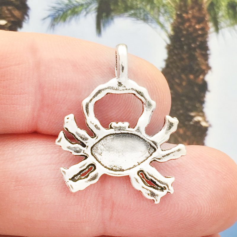 5 Silver Crab Charm Pendant by TIJC SP0243 - Image 2
