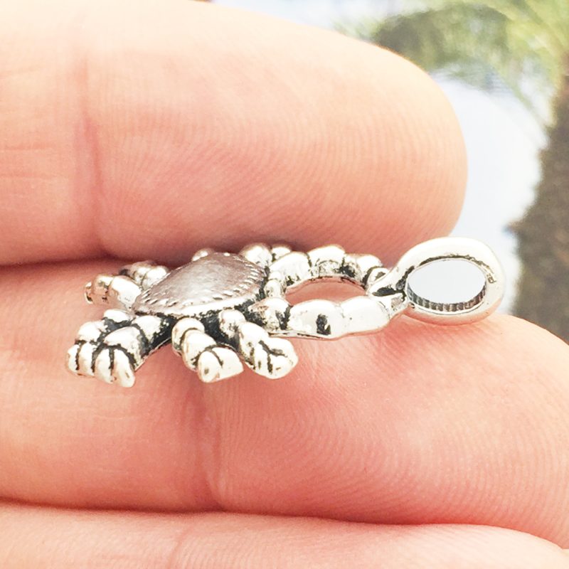 5 Silver Crab Charm Pendant by TIJC SP0243 - Image 3