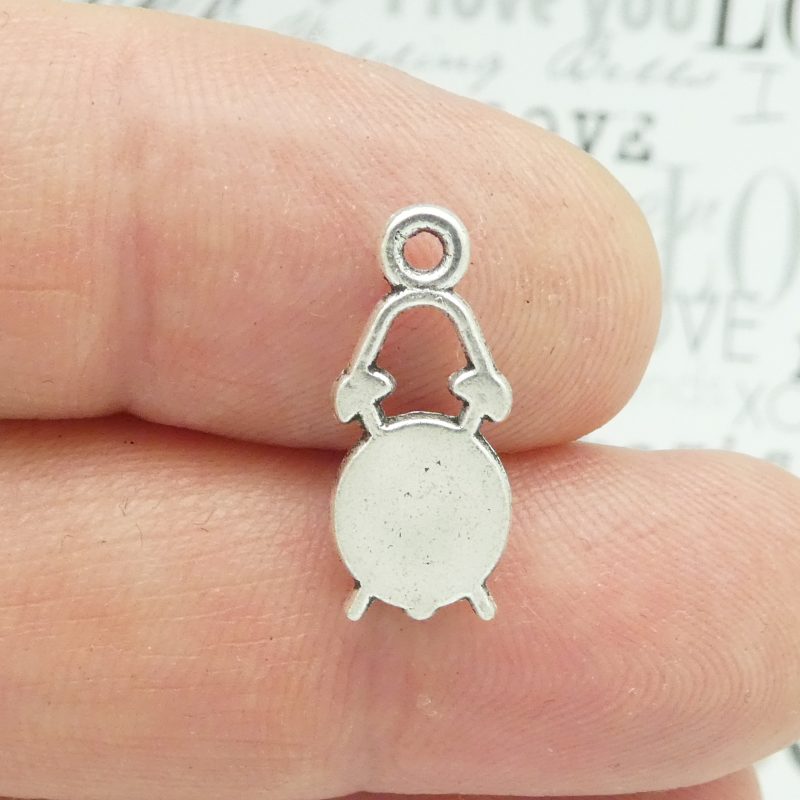 12 Silver Alarm Clock Charm Pendant by TIJC SP0583 - Image 4
