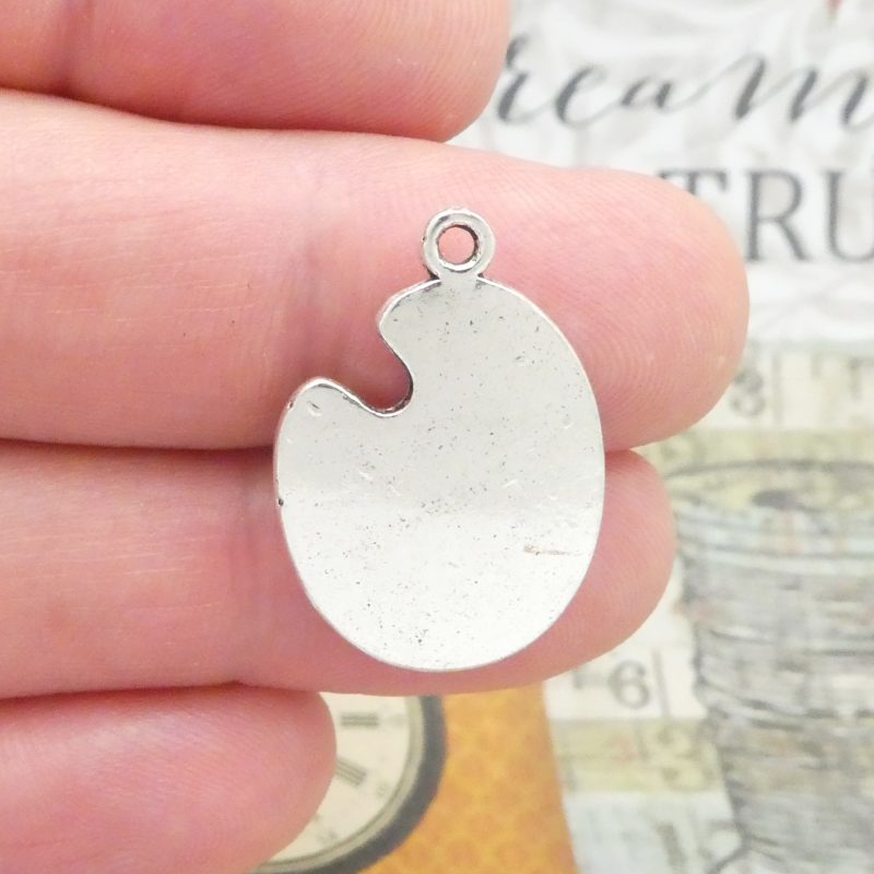 BULK 15 Artist Palette Charm Silver by TIJC SP0173B - Image 4