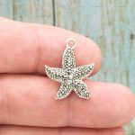 BULK 40 Starfish Charm Silver by TIJC SP0489B