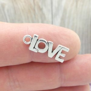 silver love charm