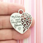 Mother and Daughter Heart Pendant