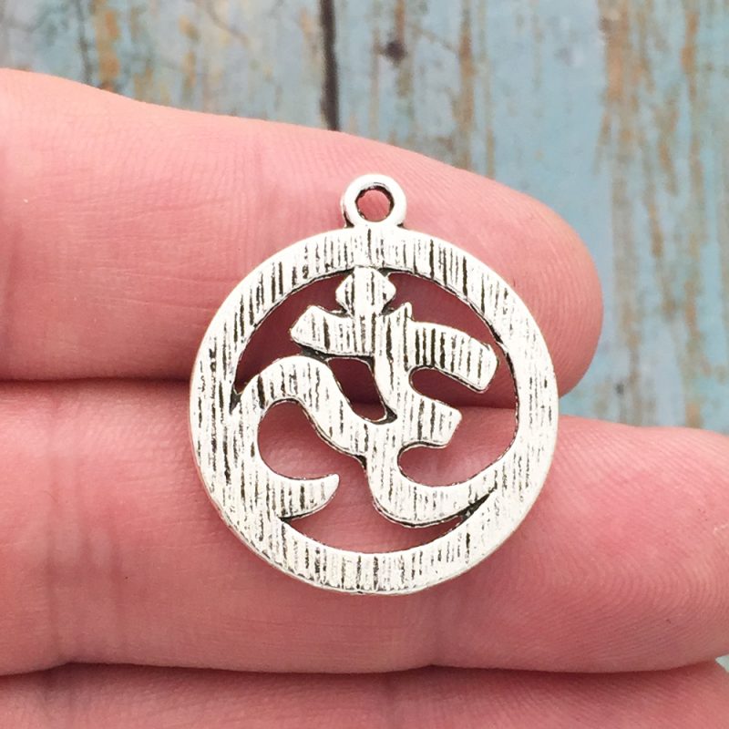 3 Yoga Om Charm Silver by TIJC SP1661 - Image 2