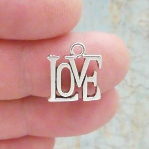 silver love charm
