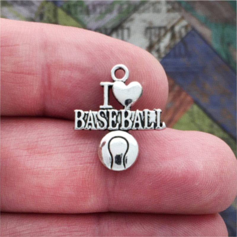 I love baseball charm
