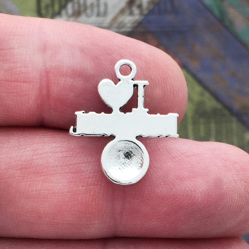 10 I Love Baseball Charm Silver by TIJC SP0020 - Image 2