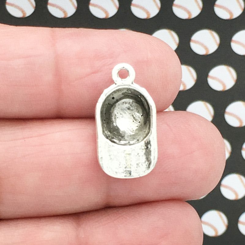 10 Baseball Cap Charm Silver by TIJC SP0080 - Image 3