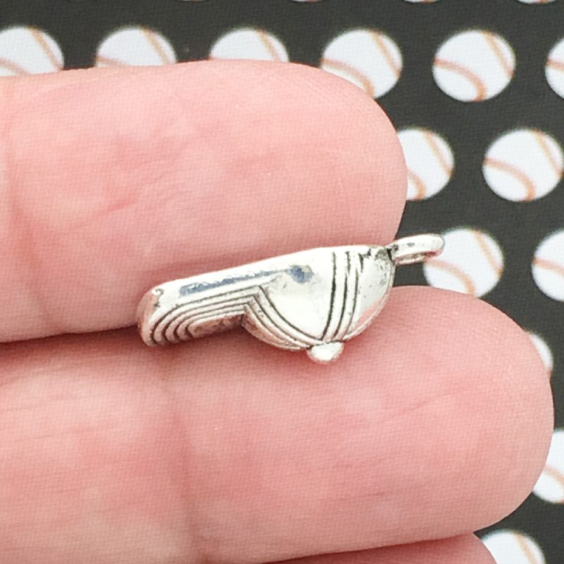 10 Baseball Cap Charm Silver by TIJC SP0080 - Image 4
