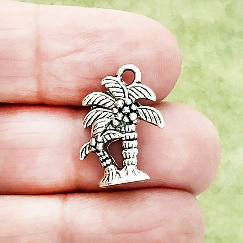 Silver Palm Tree Charm