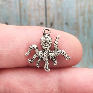 Silver Octopus Charm