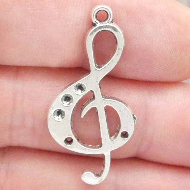 Silver Treble Clef Charm