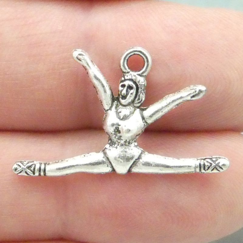 Silver Gymnast Charm