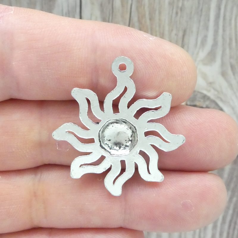 Silver Sun Charm