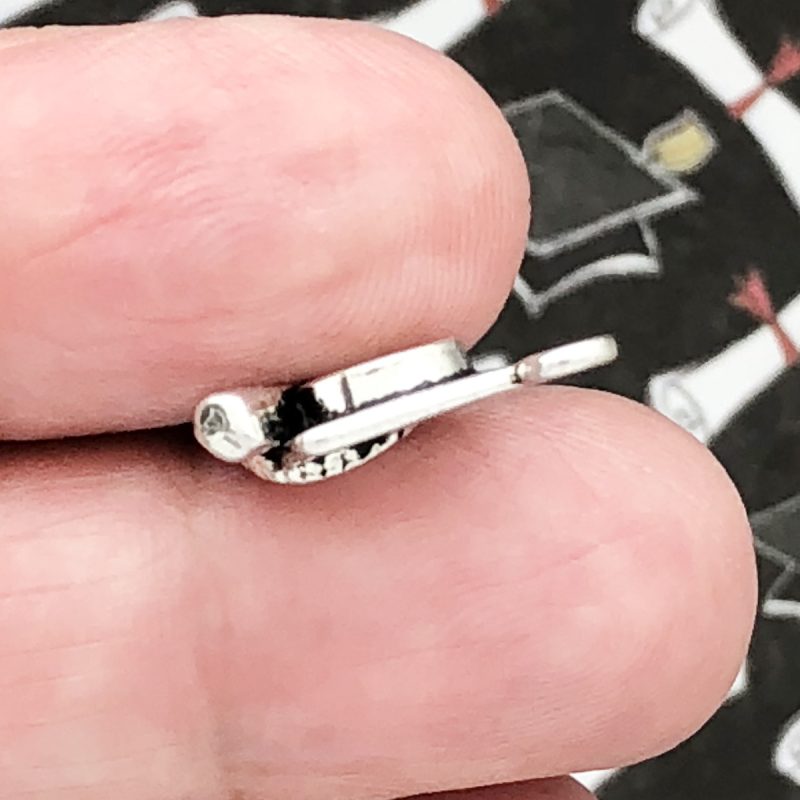 BULK 40 Silver Graduation Cap Charm by TIJC SP0875B - Image 4