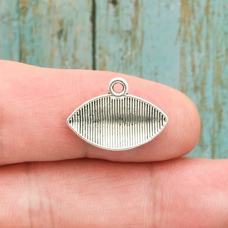 8 I Love Football Charm Pendant Silver by TIJC SP0882 - Image 2