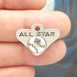 All Star Baseball Charm