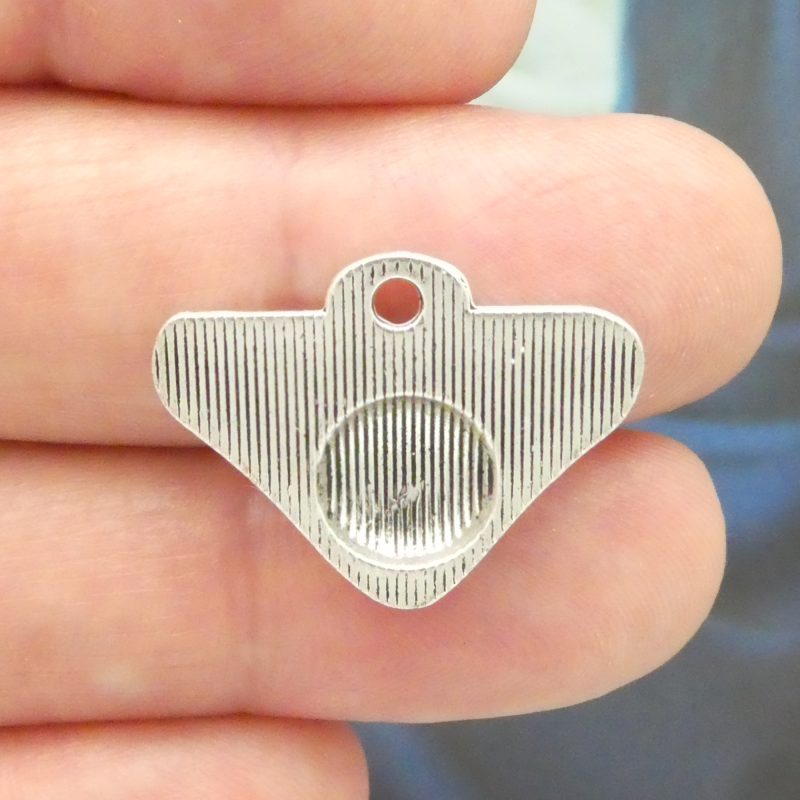 5 Silver All Star Baseball Charm 19x25mm by TIJC SP0986 - Image 4