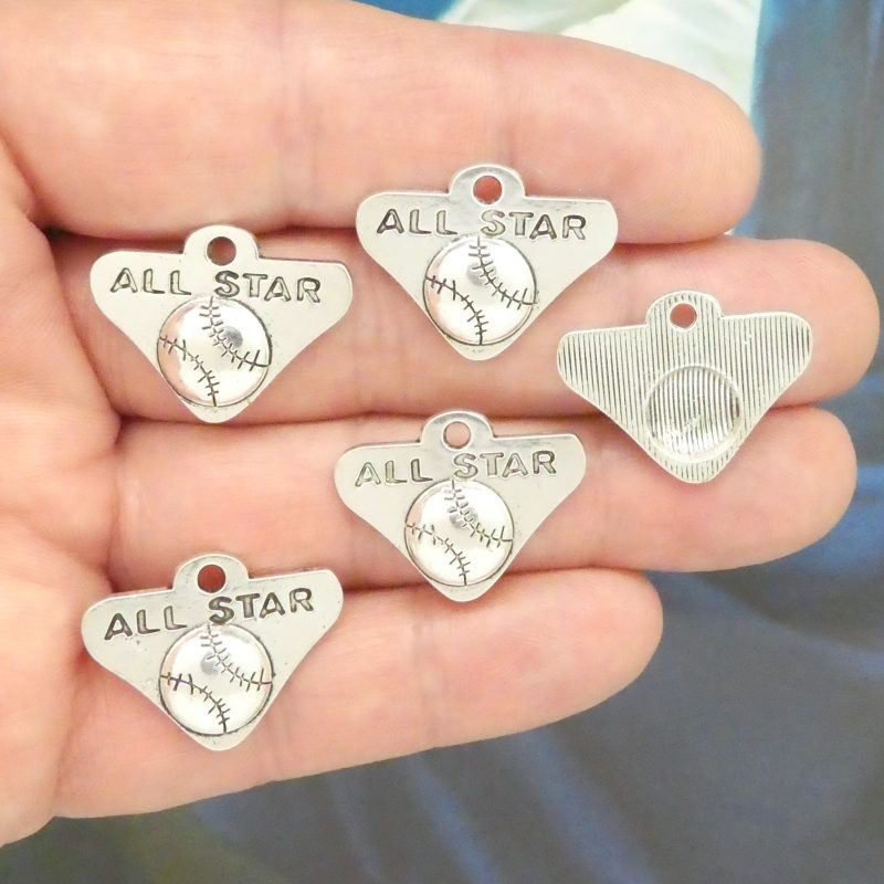 All Star Baseball Charms Bulk