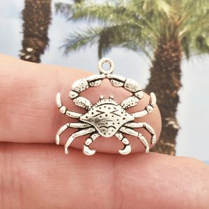 5 Silver Crab Charm Pendant by TIJC SP1011