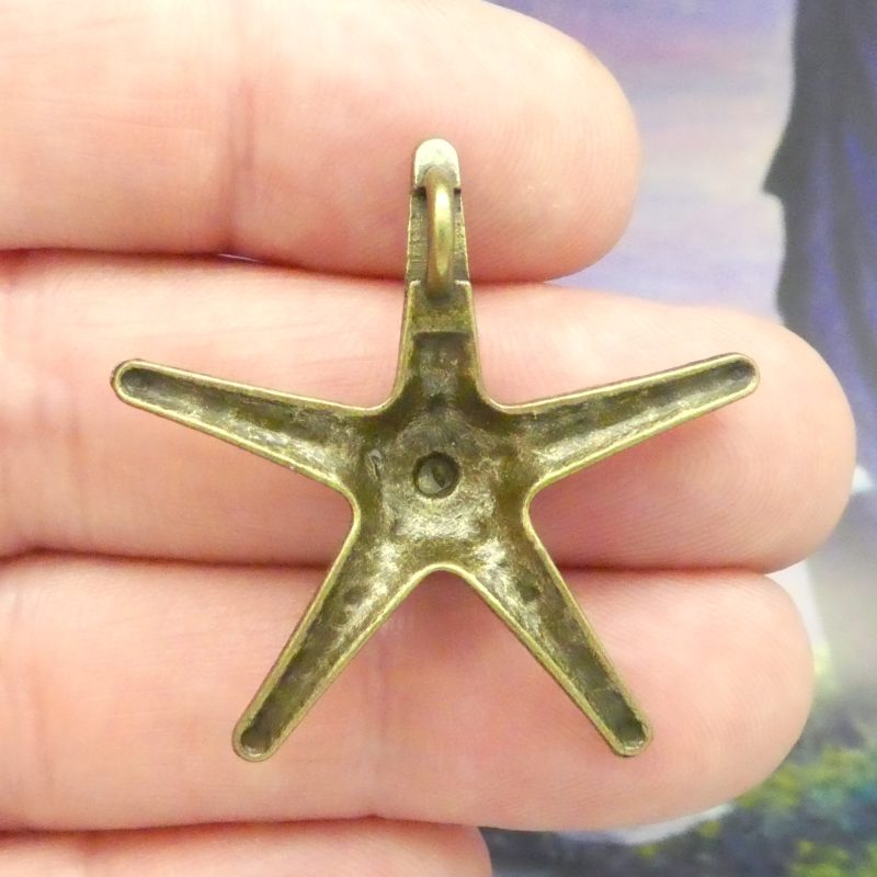 BULK 30 Starfish Charm Pendant Bronze 35x37mm by TIJC SP1182B - Image 5