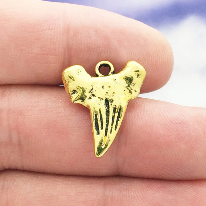 Gold Shark Tooth Pendant