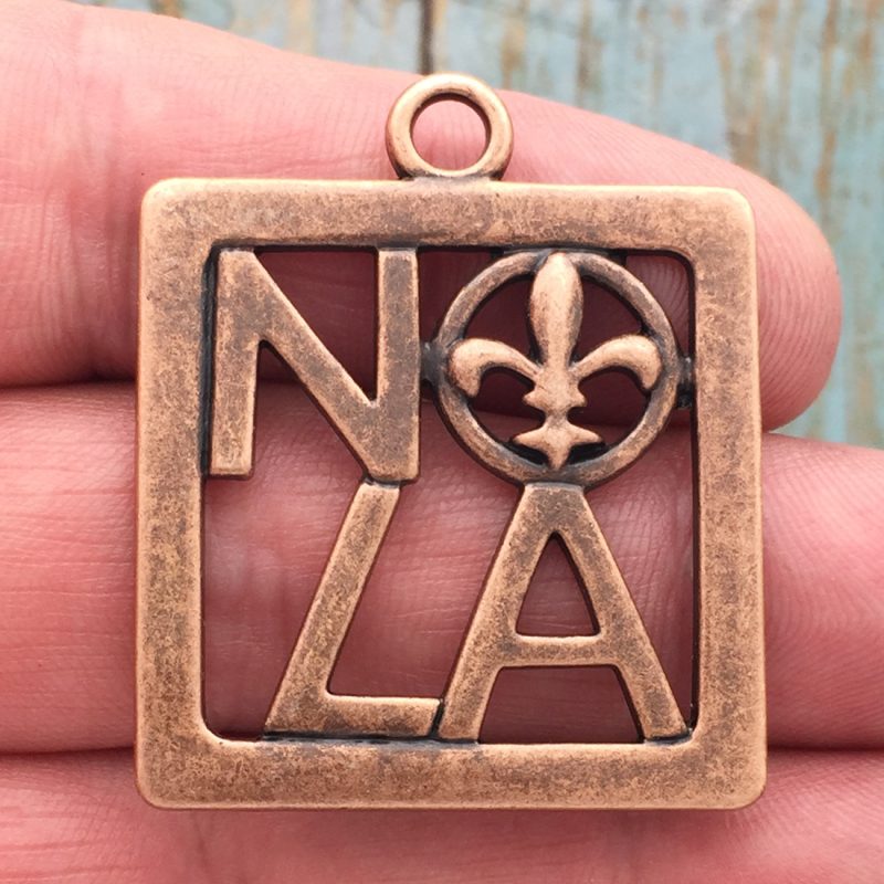 BULK 6 New Orleans Charm Pendant Copper by TIJC SP1680B - Image 2