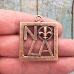 BULK 6 New Orleans Charm Pendant Copper by TIJC SP1680B