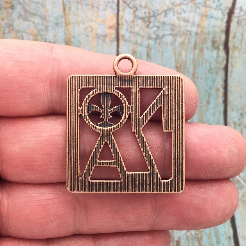 BULK 6 New Orleans Charm Pendant Copper by TIJC SP1680B - Image 3