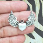 Heart Angel Wings Charm