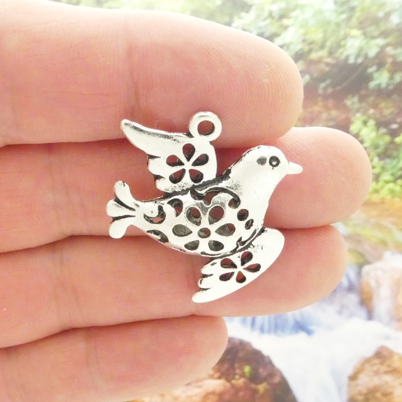 Peace Dove Charms Silver