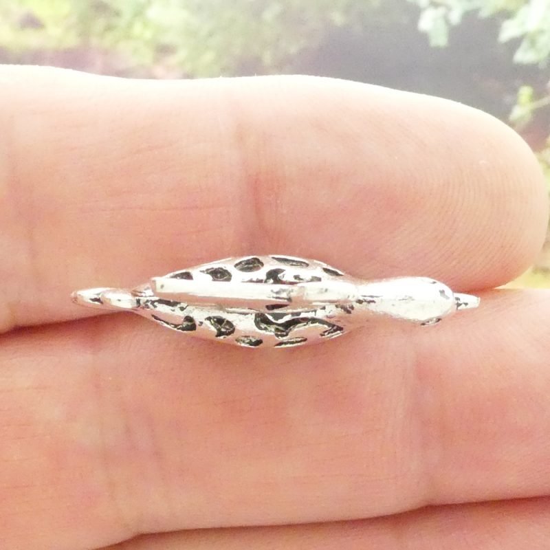BULK 3 Silver Peace Dove Charm 34x32mm by TIJC SP0636B - Image 4