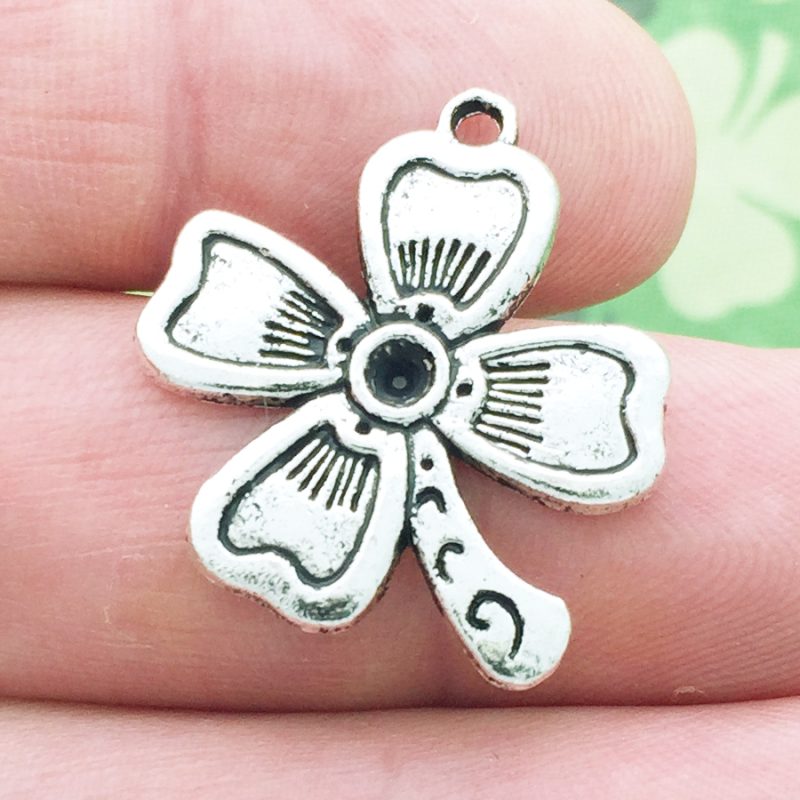 Four Leaf Clover Charm Silver