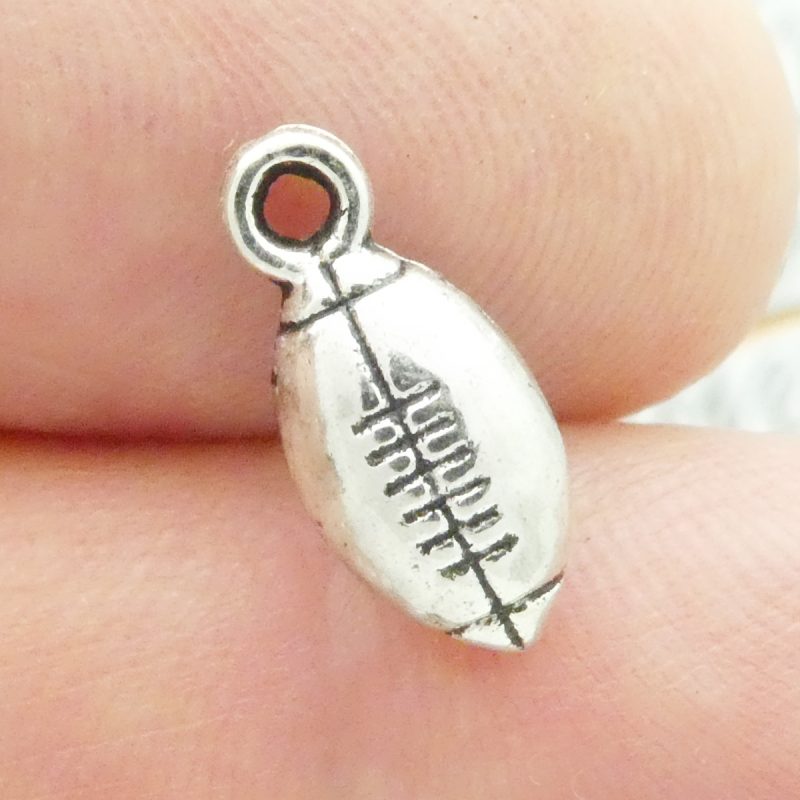 Silver Football Charm