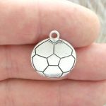 Silver Soccer Charm