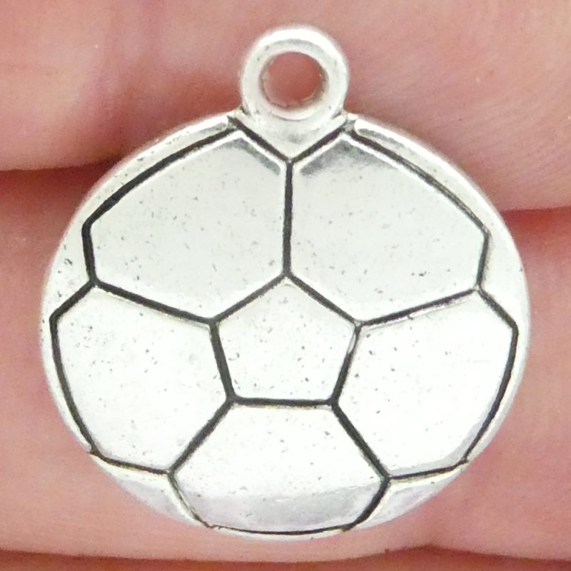 Silver Soccer Ball Charm