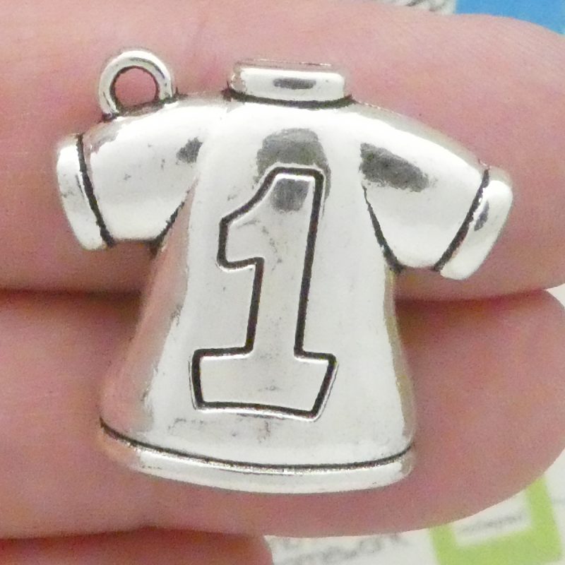 Silver Football Charm
