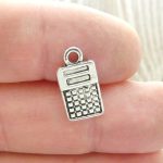 Silver Calculator Charm