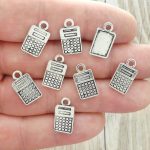 Silver Calculator Charms Bulk