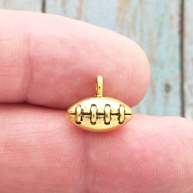 Gold Football Charm